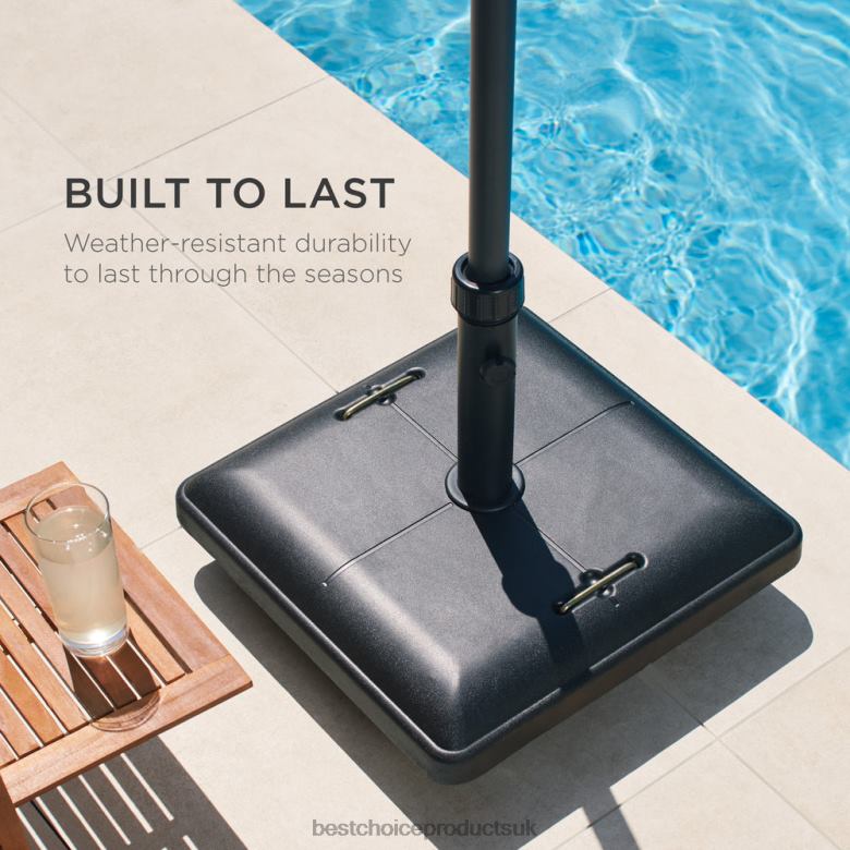 Outdoor Living | Best Choice Products81lb. Heavy Duty Concrete Umbrella Base Stand w/ Wheels N62R420 Black