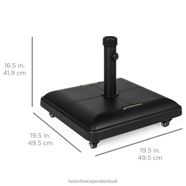 Outdoor Living | Best Choice Products81lb. Heavy Duty Concrete Umbrella Base Stand w/ Wheels N62R420 Black