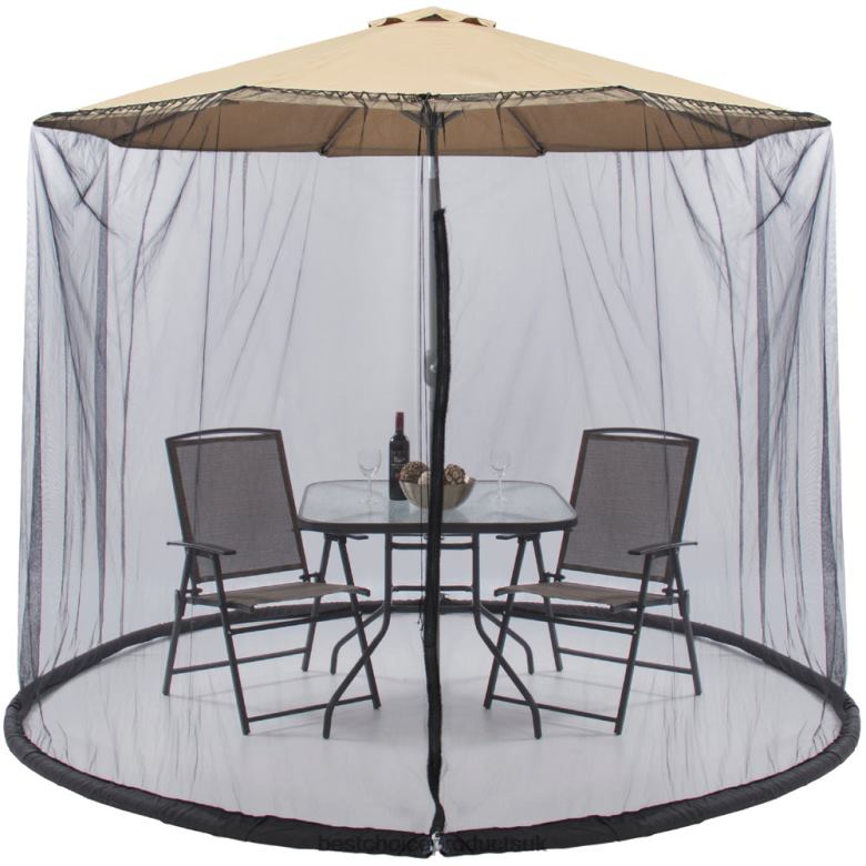 Outdoor Living | Best Choice ProductsAdjustable Bug Net Accessory for Patio Umbrella w/ Zippered Door N62R427 Black