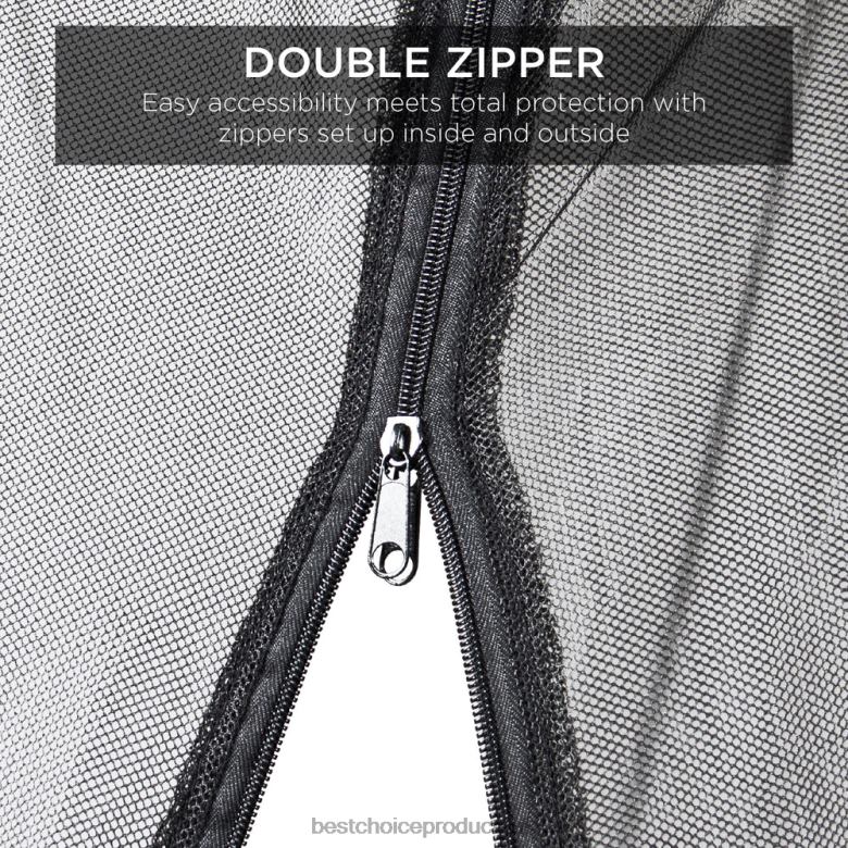 Outdoor Living | Best Choice ProductsAdjustable Bug Net Accessory for Patio Umbrella w/ Zippered Door N62R427 Black