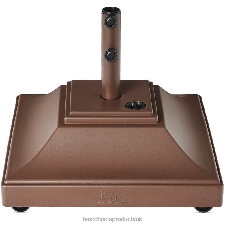 Outdoor Living | Best Choice ProductsMobile Umbrella Base, Fillable Stand w/ 4 Wheels, 2 Locks, 120lb Capacity N62R1443 Brown