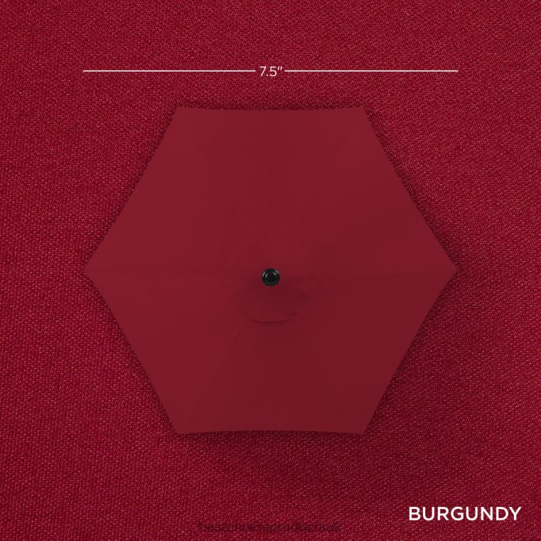 Outdoor Living | Best Choice ProductsOutdoor Solar Patio Umbrella w/ Push Button Tilt, Crank Lift N62R862 Burgundy