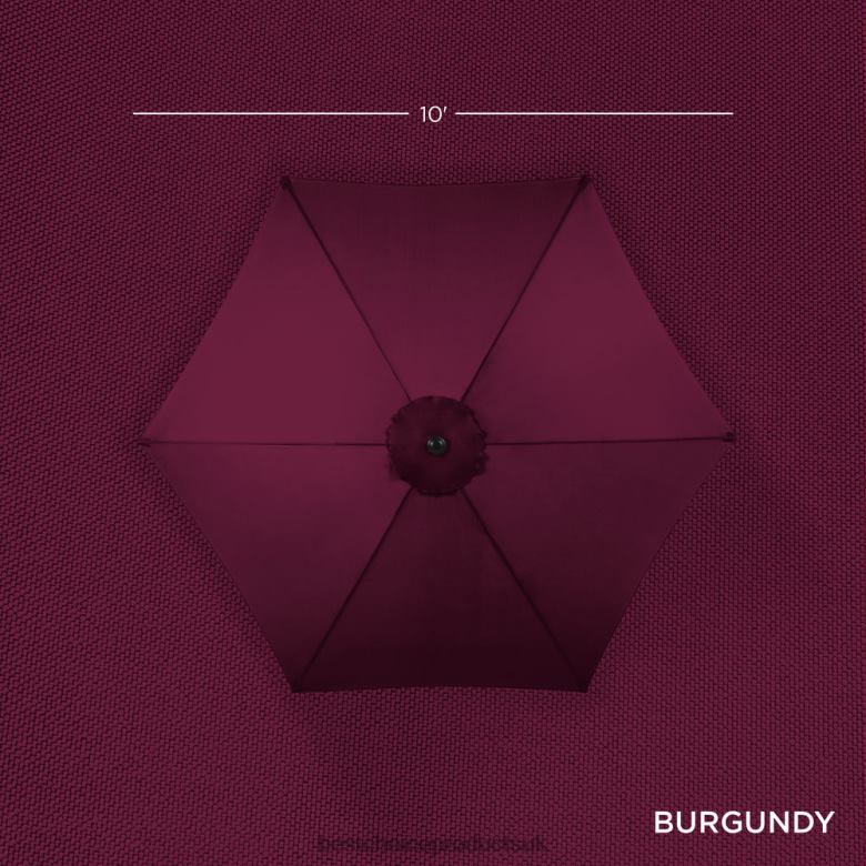 Outdoor Living | Best Choice ProductsOutdoor Steel Market Patio Umbrella Decoration w/ Tilt, Crank Lift N62R1367 Burgundy