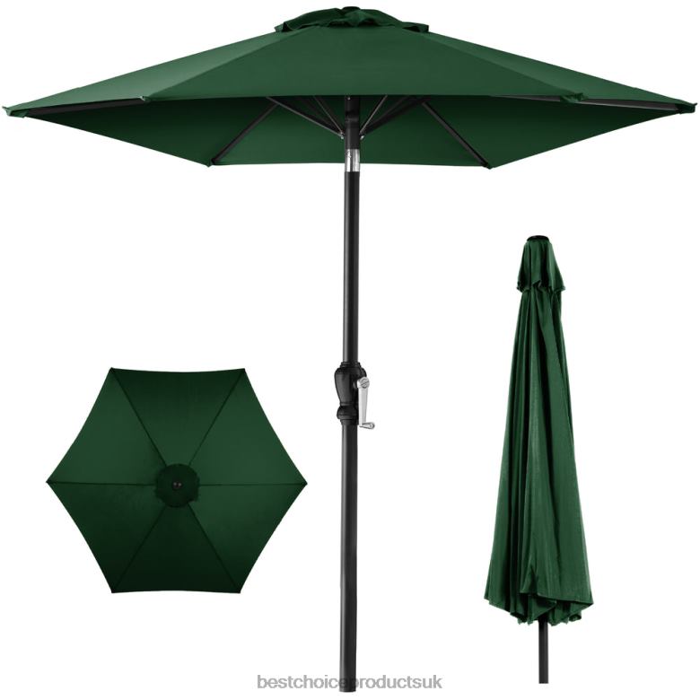 Outdoor Living | Best Choice ProductsOutdoor Steel Market Patio Umbrella Decoration w/ Tilt, Crank Lift N62R1371 Green