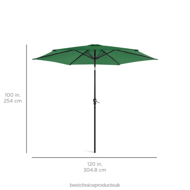 Outdoor Living | Best Choice ProductsOutdoor Steel Market Patio Umbrella Decoration w/ Tilt, Crank Lift N62R1371 Green