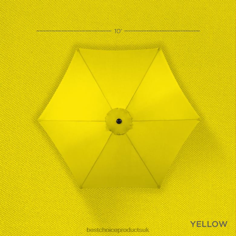 Outdoor Living | Best Choice ProductsOutdoor Steel Market Patio Umbrella Decoration w/ Tilt, Crank Lift N62R1372 Yellow