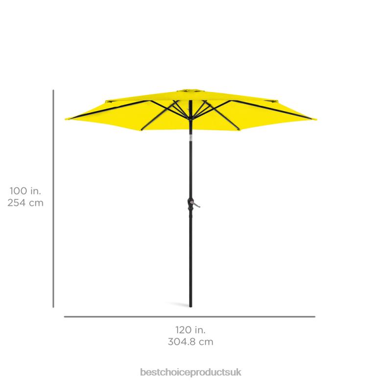 Outdoor Living | Best Choice ProductsOutdoor Steel Market Patio Umbrella Decoration w/ Tilt, Crank Lift N62R1372 Yellow