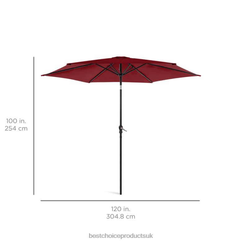 Outdoor Living | Best Choice ProductsOutdoor Steel Market Patio Umbrella Decoration w/ Tilt, Crank Lift N62R1381 Red