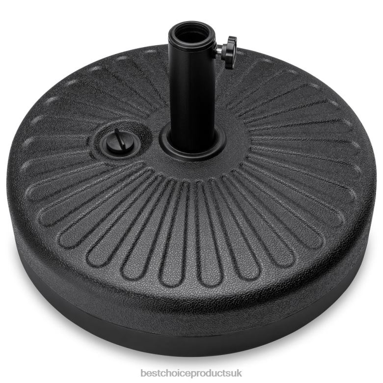 Outdoor Living | Best Choice ProductsPlastic Patio Umbrella Base Pole Holder Accessory w/ Adjustable Knob N62R424 Black