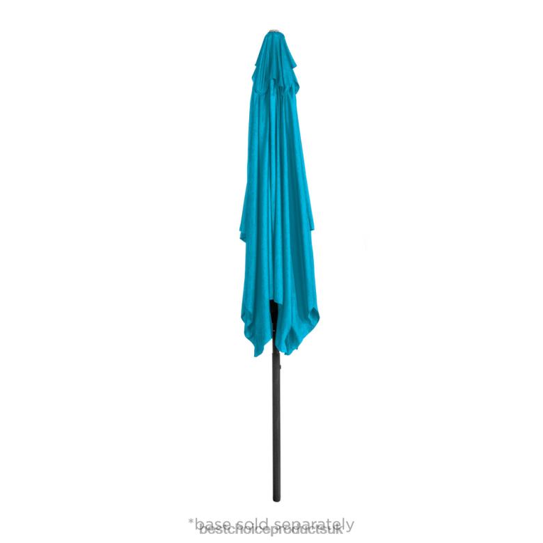 Outdoor Living | Best Choice ProductsRectangular Patio Umbrella w/ Easy Crank, UV-Resistant Fabric N62R1422 Light Blue