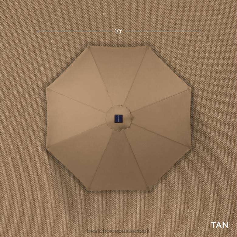 Outdoor Living | Best Choice ProductsSolar LED Lighted Patio Umbrella w/ Tilt Adjustment, UV-Resistance N62R1334 Tan