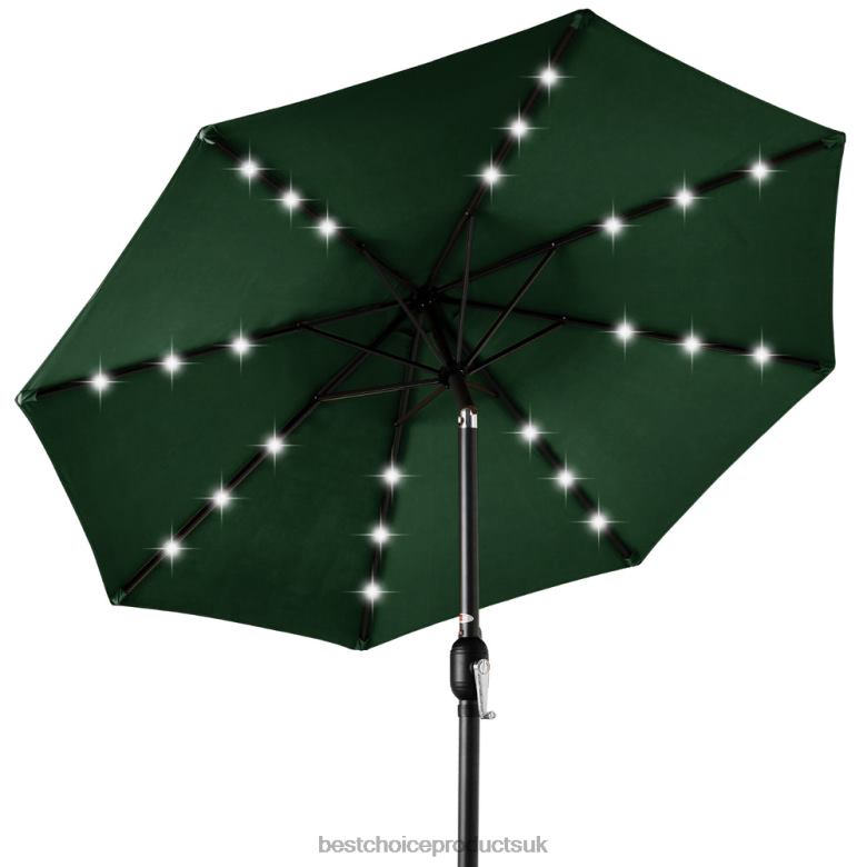Outdoor Living | Best Choice ProductsSolar LED Lighted Patio Umbrella w/ Tilt Adjustment, UV-Resistance N62R1343 Green