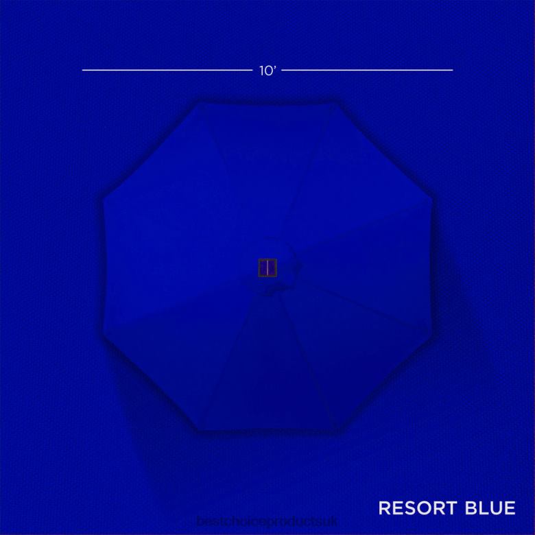 Outdoor Living | Best Choice ProductsSolar LED Lighted Patio Umbrella w/ Tilt Adjustment, UV-Resistance N62R1345 Resort Blue