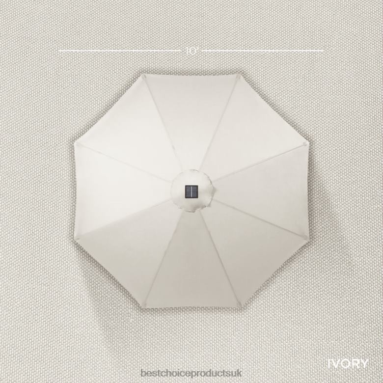 Outdoor Living | Best Choice ProductsSolar LED Lighted Patio Umbrella w/ Tilt Adjustment, UV-Resistance N62R1347 Ivory