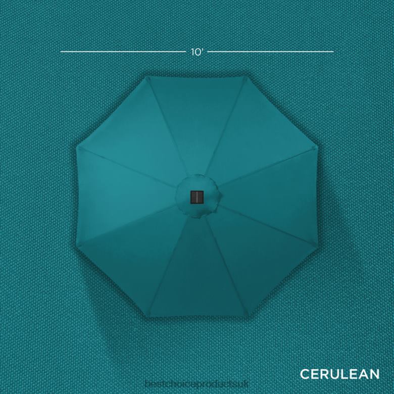 Outdoor Living | Best Choice ProductsSolar LED Lighted Patio Umbrella w/ Tilt Adjustment, UV-Resistance N62R1348 Cerulean