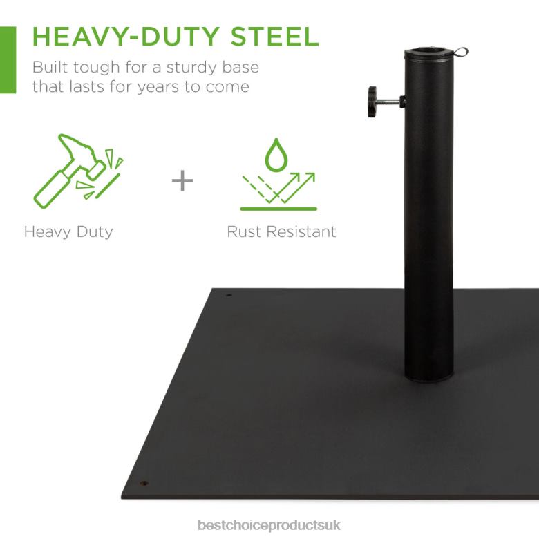 Outdoor Living | Best Choice ProductsSteel Umbrella Base, Patio Stand w/ Tightening Knob & Anchor Holes N62R425 Black