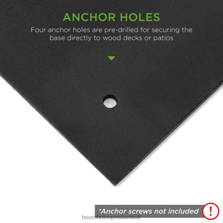 Outdoor Living | Best Choice ProductsSteel Umbrella Base, Patio Stand w/ Tightening Knob & Anchor Holes N62R425 Black