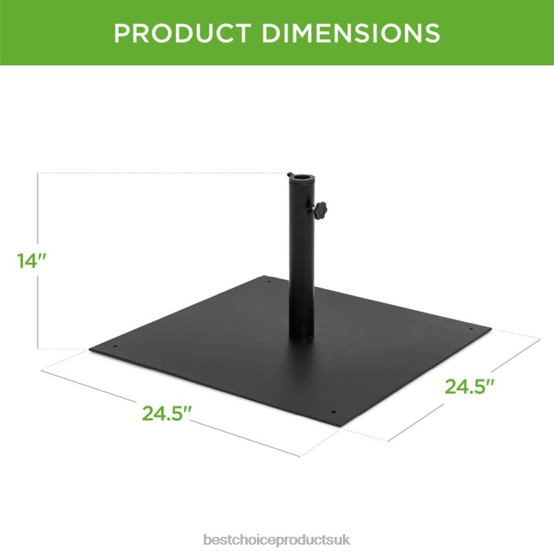 Outdoor Living | Best Choice ProductsSteel Umbrella Base, Patio Stand w/ Tightening Knob & Anchor Holes N62R425 Black