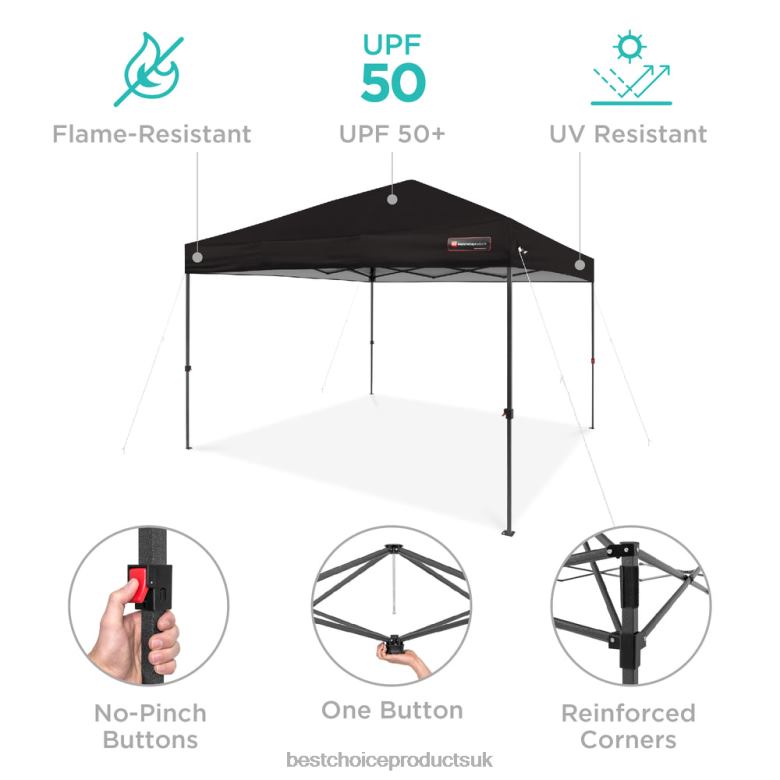 Outdoor Living | Best Choice ProductsOne-Person Setup Instant Pop Up Canopy w/ Wheeled Bag N62R1050 Black