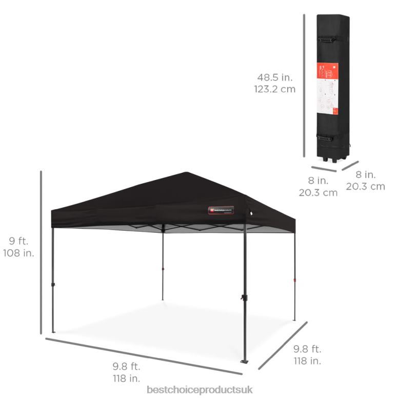 Outdoor Living | Best Choice ProductsOne-Person Setup Instant Pop Up Canopy w/ Wheeled Bag N62R1050 Black