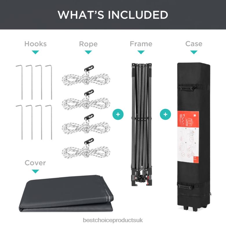 Outdoor Living | Best Choice ProductsOne-Person Setup Instant Pop Up Canopy w/ Wheeled Bag N62R1051 Gray