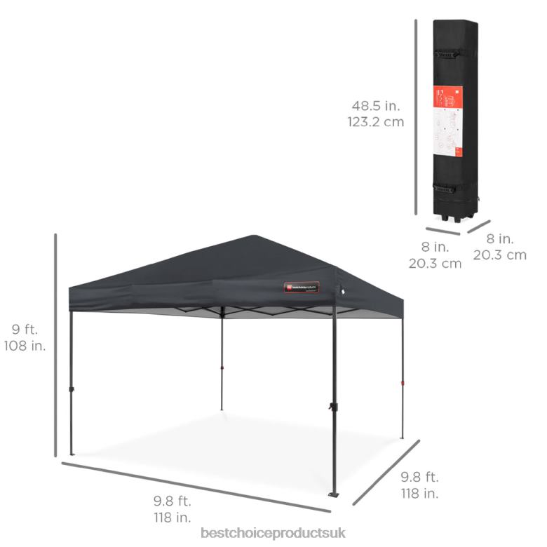 Outdoor Living | Best Choice ProductsOne-Person Setup Instant Pop Up Canopy w/ Wheeled Bag N62R1051 Gray