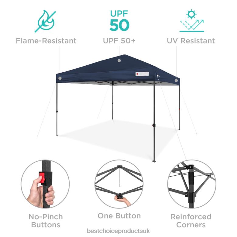 Outdoor Living | Best Choice ProductsOne-Person Setup Instant Pop Up Canopy w/ Wheeled Bag N62R1052 Blue
