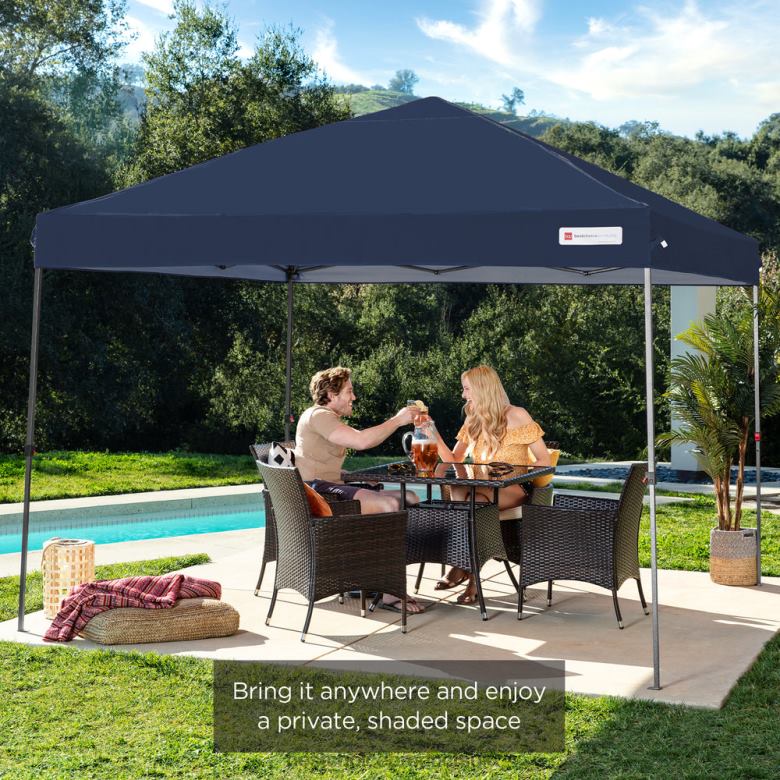Outdoor Living | Best Choice ProductsOne-Person Setup Instant Pop Up Canopy w/ Wheeled Bag N62R1052 Blue
