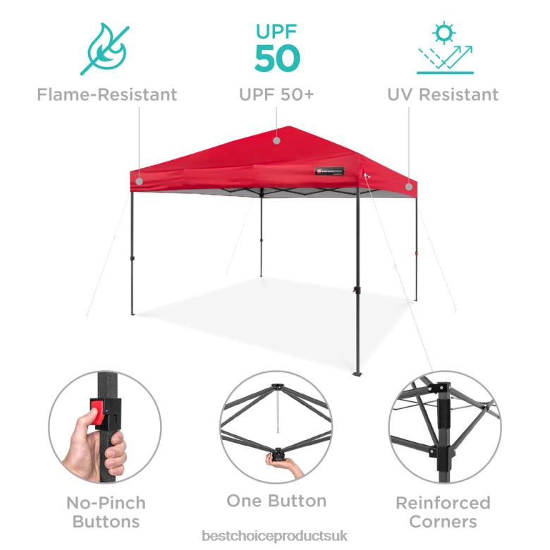 Outdoor Living | Best Choice ProductsOne-Person Setup Instant Pop Up Canopy w/ Wheeled Bag N62R1053 Red