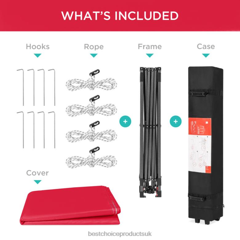 Outdoor Living | Best Choice ProductsOne-Person Setup Instant Pop Up Canopy w/ Wheeled Bag N62R1053 Red