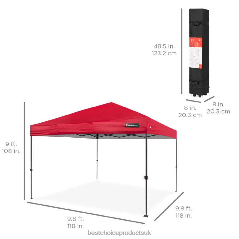 Outdoor Living | Best Choice ProductsOne-Person Setup Instant Pop Up Canopy w/ Wheeled Bag N62R1053 Red