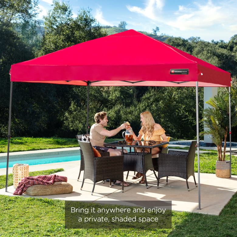 Outdoor Living | Best Choice ProductsOne-Person Setup Instant Pop Up Canopy w/ Wheeled Bag N62R1053 Red