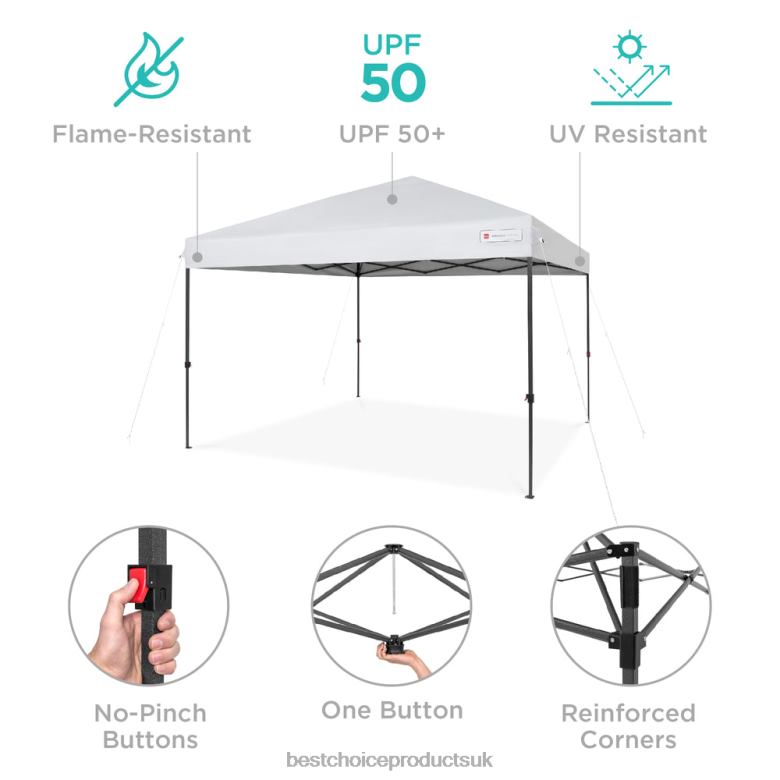 Outdoor Living | Best Choice ProductsOne-Person Setup Instant Pop Up Canopy w/ Wheeled Bag N62R1054 White