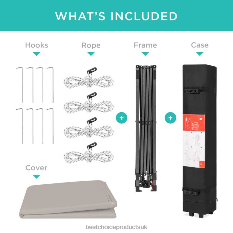 Outdoor Living | Best Choice ProductsOne-Person Setup Instant Pop Up Canopy w/ Wheeled Bag N62R1055 Light Gray