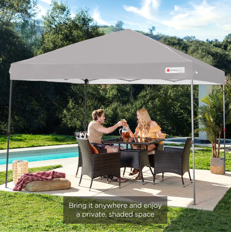 Outdoor Living | Best Choice ProductsOne-Person Setup Instant Pop Up Canopy w/ Wheeled Bag N62R1055 Light Gray
