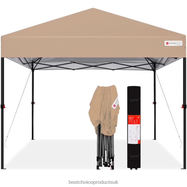 Outdoor Living | Best Choice ProductsOne-Person Setup Instant Pop Up Canopy w/ Wheeled Bag N62R1056 Tan