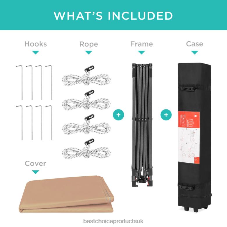 Outdoor Living | Best Choice ProductsOne-Person Setup Instant Pop Up Canopy w/ Wheeled Bag N62R1056 Tan