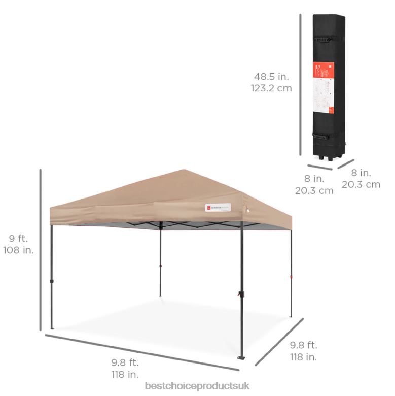Outdoor Living | Best Choice ProductsOne-Person Setup Instant Pop Up Canopy w/ Wheeled Bag N62R1056 Tan