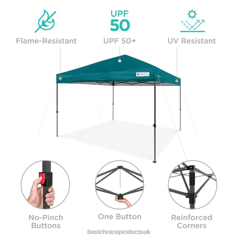 Outdoor Living | Best Choice ProductsOne-Person Setup Instant Pop Up Canopy w/ Wheeled Bag N62R1057 Cerulean