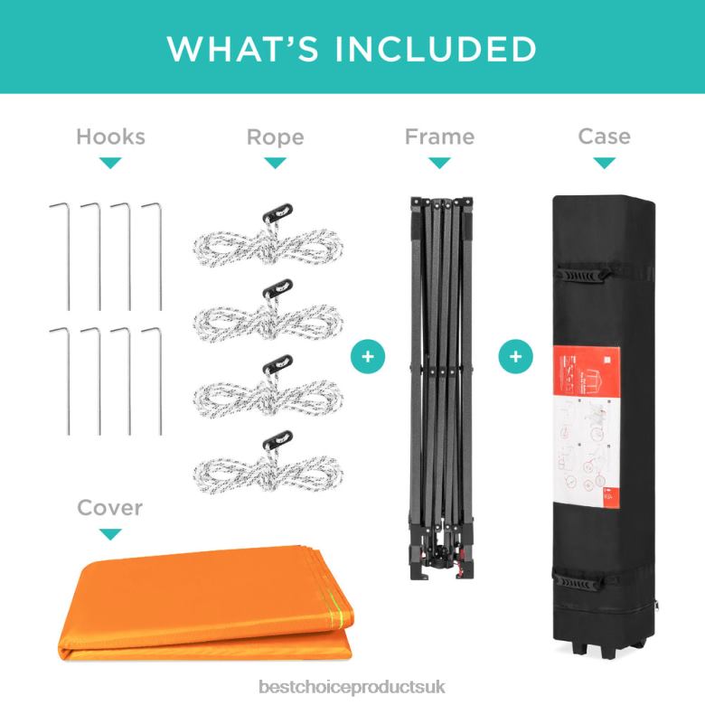 Outdoor Living | Best Choice ProductsOne-Person Setup Instant Pop Up Canopy w/ Wheeled Bag N62R1058 Orange