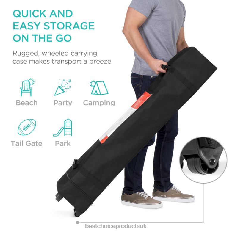 Outdoor Living | Best Choice ProductsOne-Person Setup Instant Pop Up Canopy w/ Wheeled Bag N62R1059 American Flag