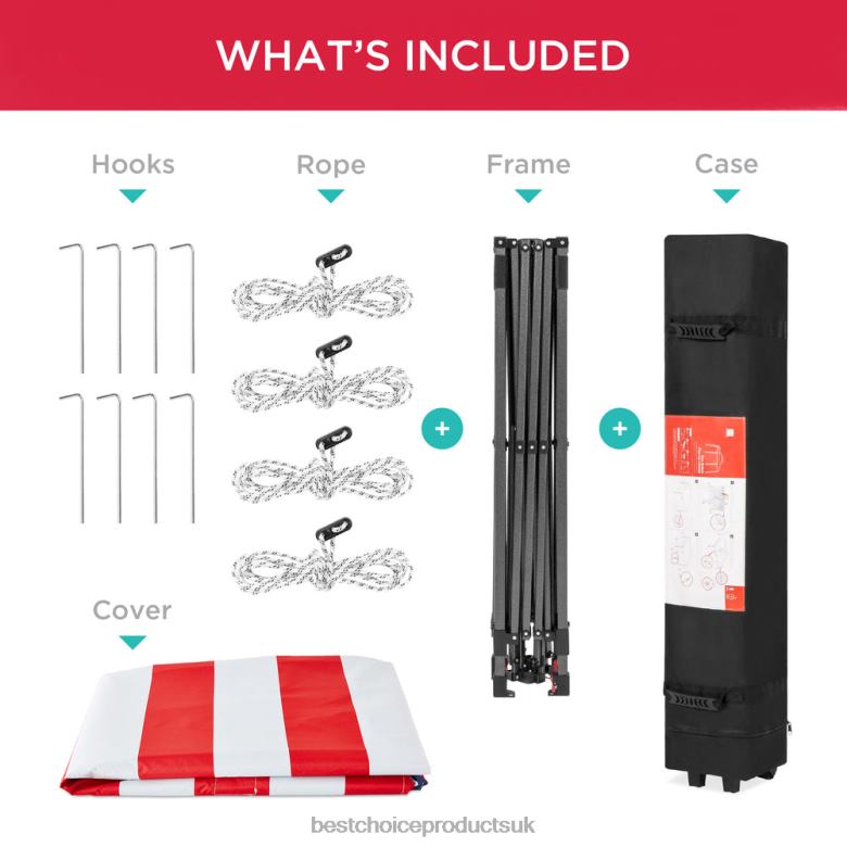 Outdoor Living | Best Choice ProductsOne-Person Setup Instant Pop Up Canopy w/ Wheeled Bag N62R1059 American Flag