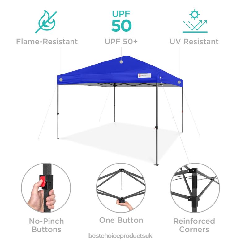 Outdoor Living | Best Choice ProductsOne-Person Setup Instant Pop Up Canopy w/ Wheeled Bag N62R1060 Resort Blue