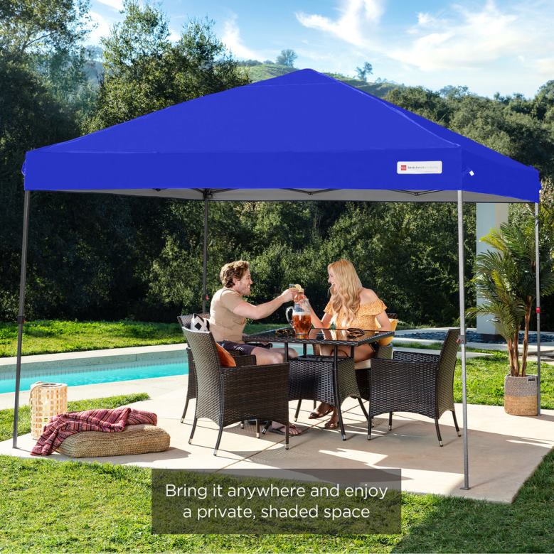 Outdoor Living | Best Choice ProductsOne-Person Setup Instant Pop Up Canopy w/ Wheeled Bag N62R1060 Resort Blue