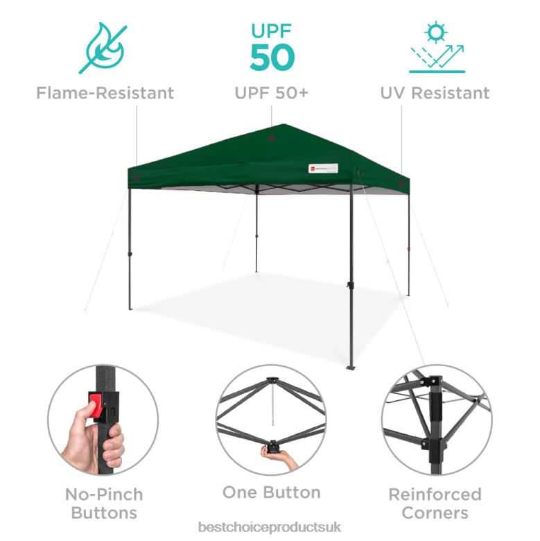 Outdoor Living | Best Choice ProductsOne-Person Setup Instant Pop Up Canopy w/ Wheeled Bag N62R1061 Forest Green
