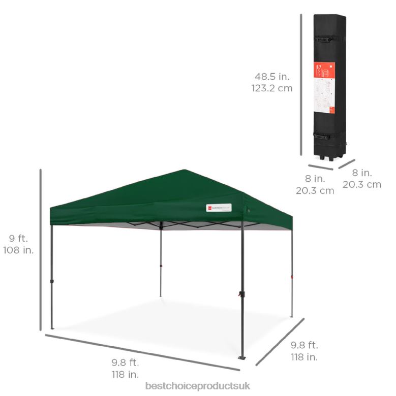 Outdoor Living | Best Choice ProductsOne-Person Setup Instant Pop Up Canopy w/ Wheeled Bag N62R1061 Forest Green