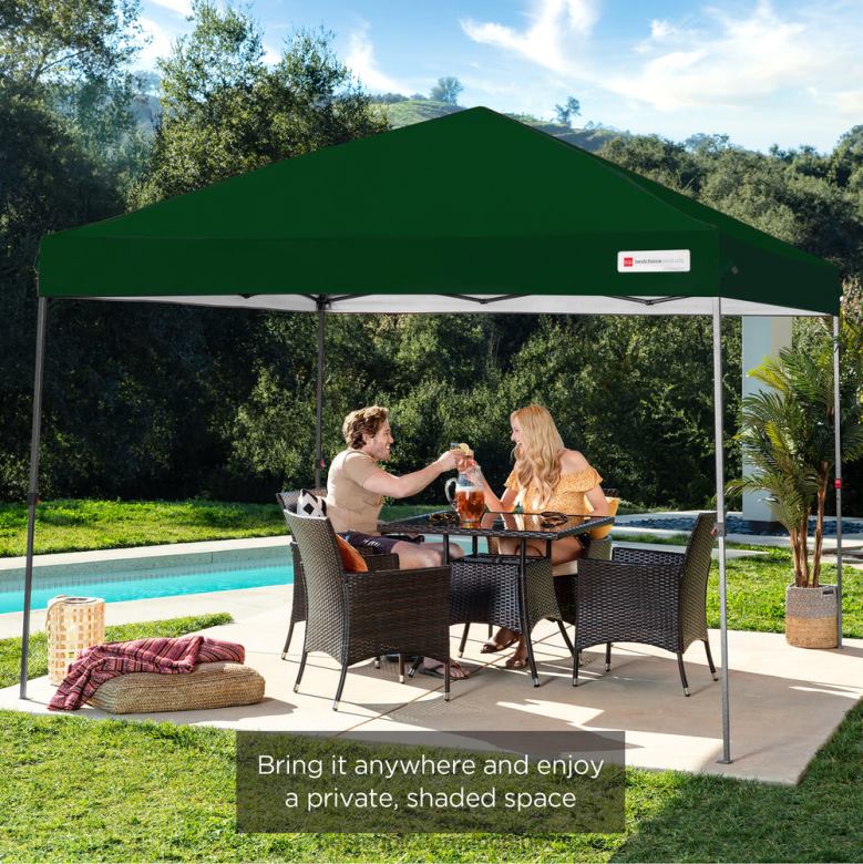 Outdoor Living | Best Choice ProductsOne-Person Setup Instant Pop Up Canopy w/ Wheeled Bag N62R1061 Forest Green