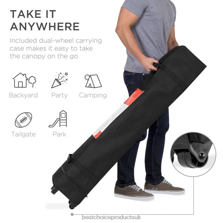 Outdoor Living | Best Choice ProductsOutdoor Portable Pop Up Canopy Tent w/ Carrying Case, 10x10ft N62R1152 Black