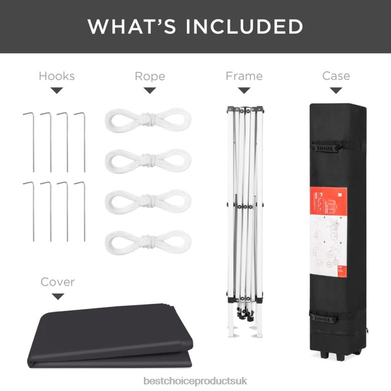 Outdoor Living | Best Choice ProductsOutdoor Portable Pop Up Canopy Tent w/ Carrying Case, 10x10ft N62R1152 Black