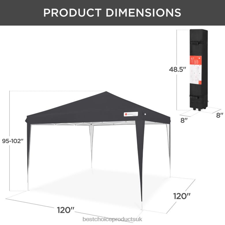 Outdoor Living | Best Choice ProductsOutdoor Portable Pop Up Canopy Tent w/ Carrying Case, 10x10ft N62R1152 Black